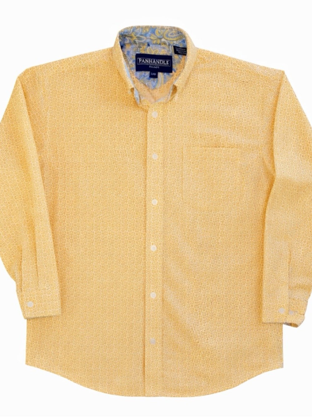 Panhandle Slim Western Button Down Shirt 🤠 Yellow Geo Print | Rodeo Cowboy Core - Picture 2 of 6